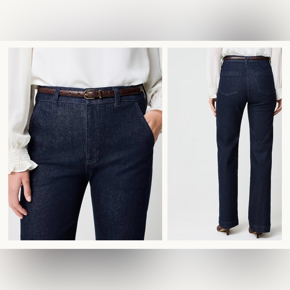 J. Crew High-Rise Trouser Jeans - soft rinse